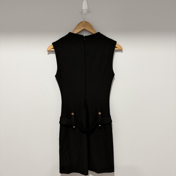 MESHKI Black Belted Mini Dress — Sleeveless, Gold Hardware, Size Small - Picture 5 of 15